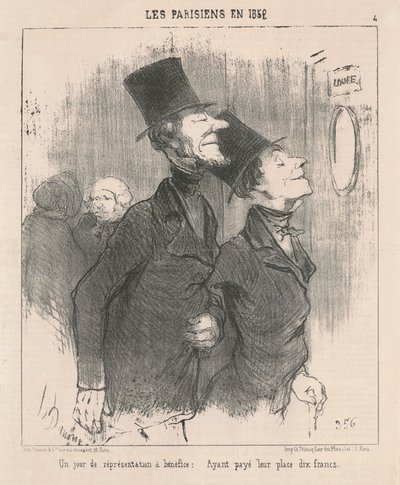 Ein Tag mit einer Benefizvorstellung von Honoré Daumier