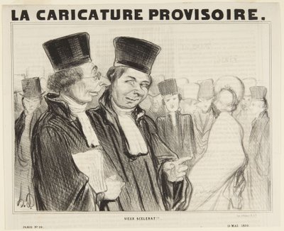 Alter Schurke!..., Nummer 29 aus der Serie „Types Parisiens“ aus La Caricature Provisoire von Honoré Daumier