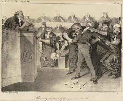 Sie haben das Wort, erklären Sie sich, Sie sind frei! von Honoré Daumier