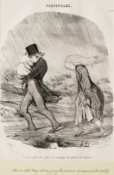 Was man so nennt: aufs Land fahren, um es zu genießen von Honoré Daumier