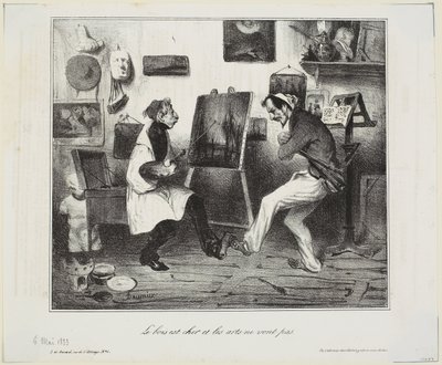 Holz ist teuer und den Künsten geht es nicht gut von Honoré Daumier
