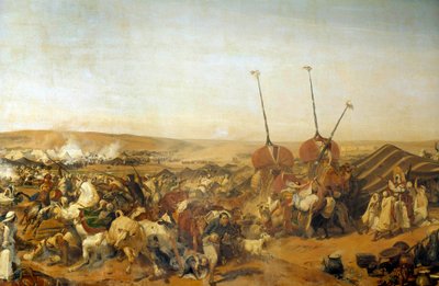Eroberung Algeriens (1830-1847): Eroberung der Smalah von Abd el Kader durch den Herzog von Aumale in Taguin von Emile Jean Horace Vernet