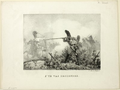 Ich werde dich hinunterlassen von Emile Jean Horace Vernet
