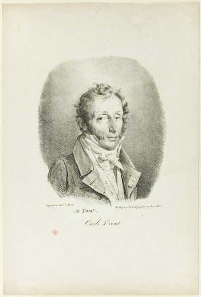 Porträt von Carle Vernet von Emile Jean Horace Vernet