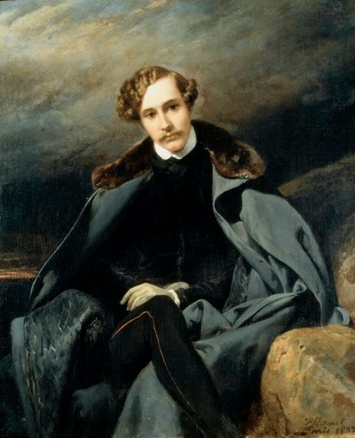 Porträt von Prinz Alexander Iwanowitsch Bariatinski, 1837 von Emile Jean Horace Vernet