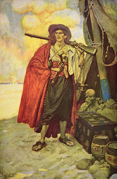 Bukanier von Hispaniola in der Karibik von Howard (after) Pyle