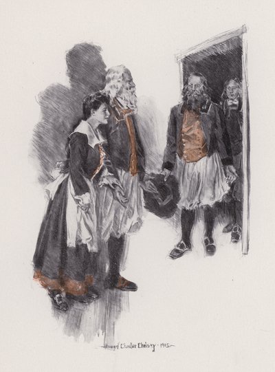 Illustration für Evangeline, Eine Geschichte von Arcadie, von Henry Wadsworth Longfellow von Howard Chandler (after) Christy