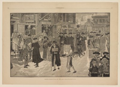 Weihnachtsmorgen im alten New York von Howard Pyle