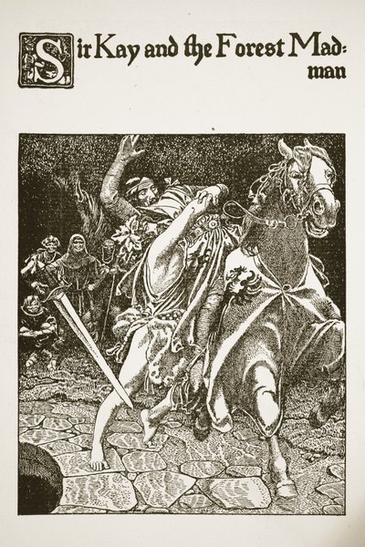 Sir Kay und der Waldwahnsinnige, Illustration aus 