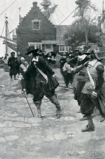 Die Ankunft von Stuyvesant in Neu-Amsterdam, Illustration aus 