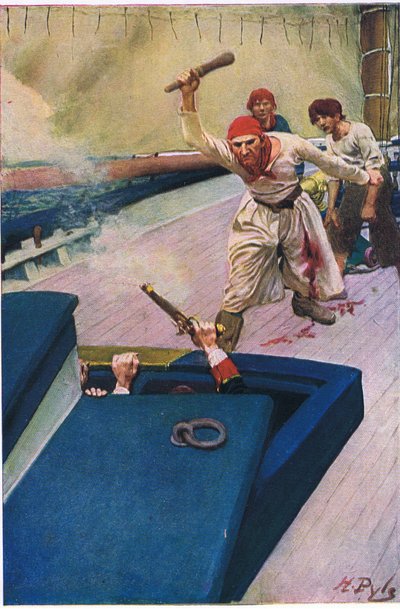 Der echte Kampf begann, aus Howard Pyles Buch der Piraten, veröffentlicht von Harper & Bros, 1921 von Howard Pyle