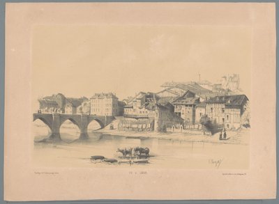Blick auf Limoges an der Vienne von Hubert Clerget