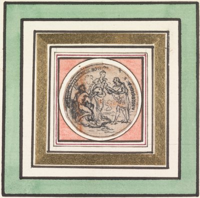 Entwurf für eine Medaille: Frederick und Augusta, Prinz und Prinzessin von Wales von Hubert Francois Gravelot