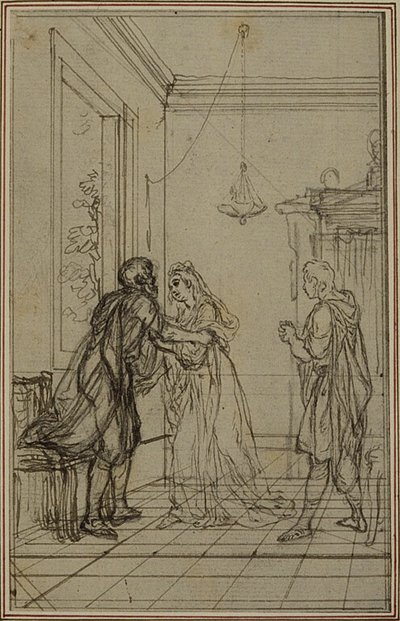 Studie zu Lucains "La Pharsale", Gesang II von Hubert Francois Gravelot