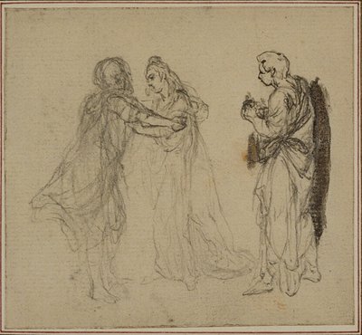 Studie zu Lucains "La Pharsale", Gesang II von Hubert Francois Gravelot