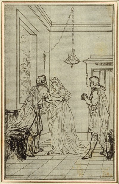 Studie zu Lucains "La Pharsale", Gesang II von Hubert Francois Gravelot