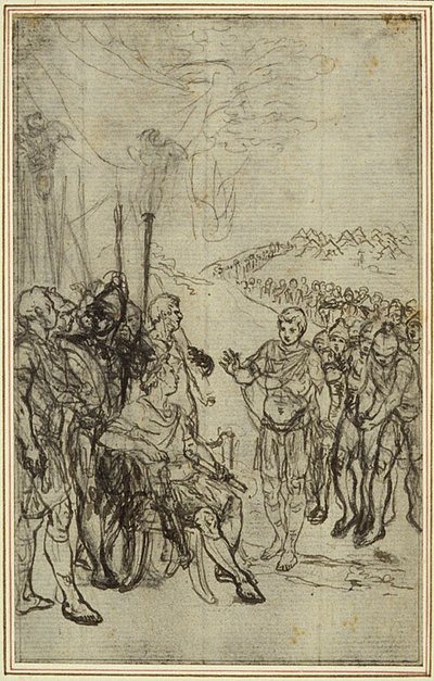 Studie zu Lucains "La Pharsale", Canto IV von Hubert Francois Gravelot