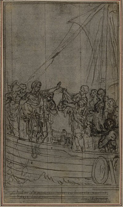 Studie für Lucains "La Pharsale", Gesang IX von Hubert Francois Gravelot