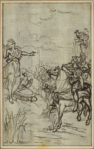 Studie für Lucains "La Pharsale", Gesang I von Hubert Francois Gravelot
