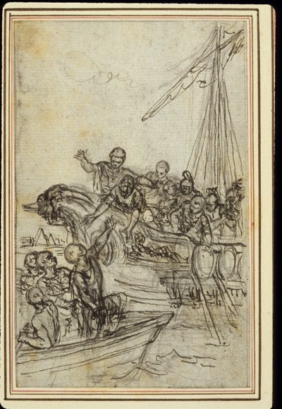 Studie zu Lucains "La Pharsale", Gesang VIII von Hubert Francois Gravelot