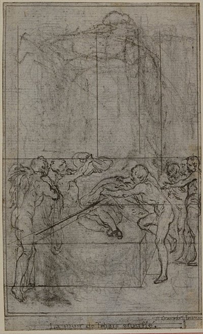 Studie für eine Illustration in Tacitus "Tibère, ou Les Six Premiers Livres des Annales", Buch VI, Bd. 3, 1. Studie von Hubert Francois Gravelot