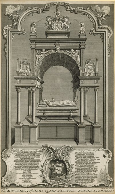 Das Denkmal von Maria Stuart von Hubert Francois Gravelot