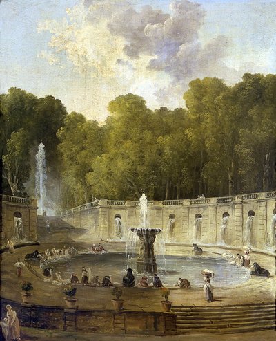 Wäscherinnen in einem Park von Hubert Robert