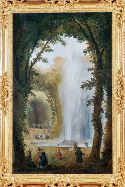 Der Springbrunnen im Boskett der Musen in Marly von Hubert Robert