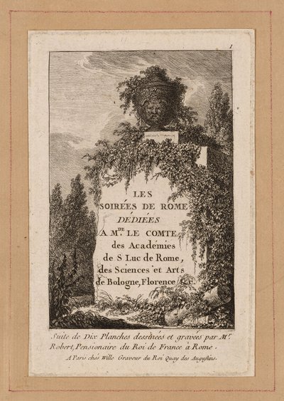 Tafel Eins aus Abende in Rom von Hubert Robert