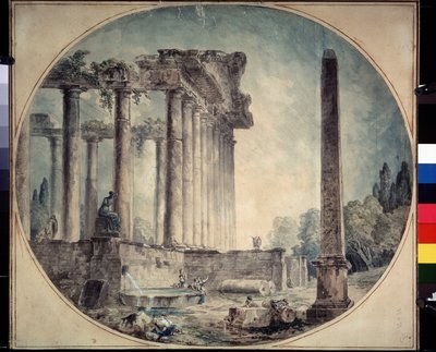 Antike Ruinen und Obelisk von Hubert Robert