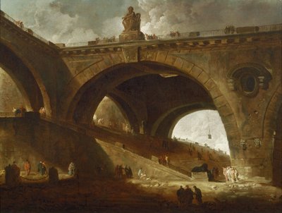Die alte Brücke von Hubert Robert