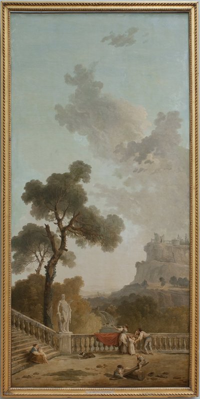 Blick von einer Terrasse von Hubert Robert