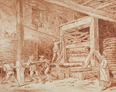 Weinpresse, ca. 1759 von Hubert Robert