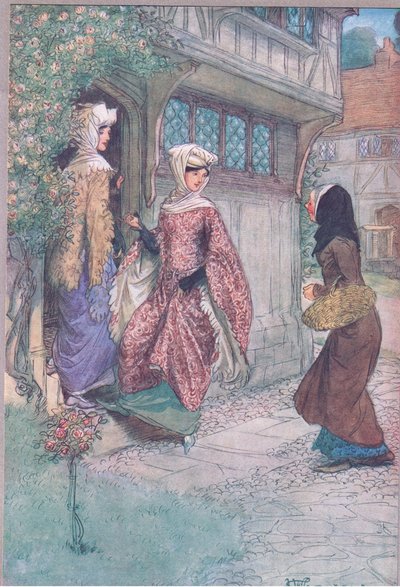 Komm mit uns und sieh, Illustration aus Die lustigen Weiber von Windsor, 1910 von Hugh Thomson