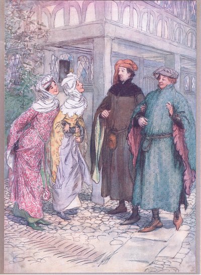 Wie jetzt, süßer Frank! Warum bist du melancholisch?, Illustration aus Die lustigen Weiber von Windsor, 1910 von Hugh Thomson