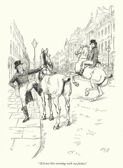 Illustration für Northanger Abbey von Jane Austen von Hugh Thomson