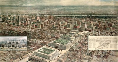 Pennsylvania Station, 7th Avenue und 32nd Street, New York City, graviert von Ketterlinus, 1910 von Hughson Frederick Hawley
