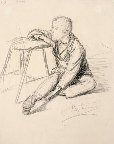 Sitzender Junge von Hugo Simberg