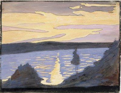 Frühlingsabend, Eisbruch von Hugo Simberg