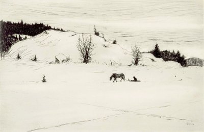 Winterstraße II von Hugo Simberg