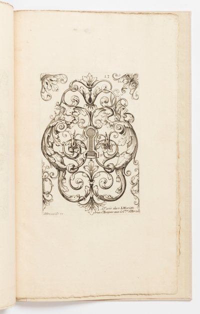 Platte 13, aus Diverses pièces de serruriers von Hugues Brisville