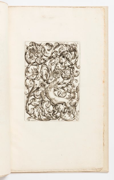 Tafel 3, aus Diverses pièces de serruriers (Verschiedene Entwürfe für Schlosser) von Hugues Brisville