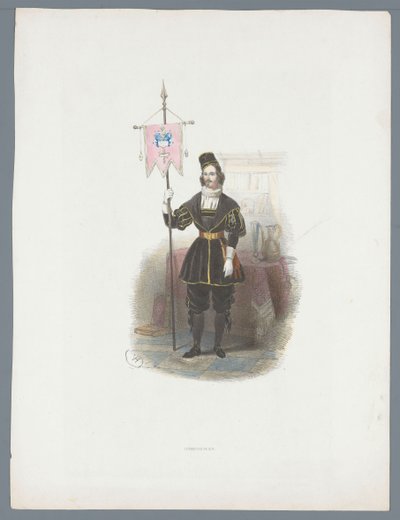 Mann in historischem Kostüm von Huib van Hove Bz