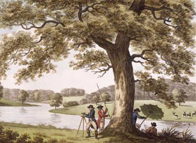 Humphrey Repton vermisst mit einem Theodolit von Humphry Repton