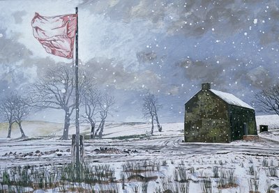 Drovers Arms und die Rote Flagge, nahe Garth, 1992 von Huw S. Parsons