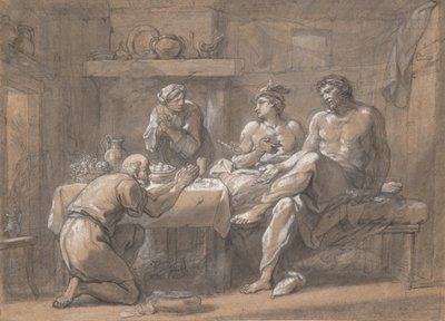 Jupiter und Merkur im Haus von Baucis und Philemon, 18. Jahrhundert von Hyacinthe Collin de Vermont