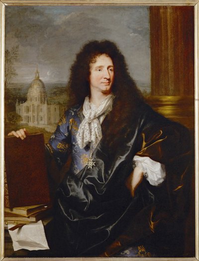 Jules Hardouin-Mansart, Erster Architekt und Aufseher der königlichen Gebäude, gemalt 1685 von Hyacinthe Francois Rigaud