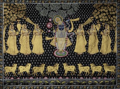 Göttlicher Krishna und Gopis von IMAGINEERS STUDIO