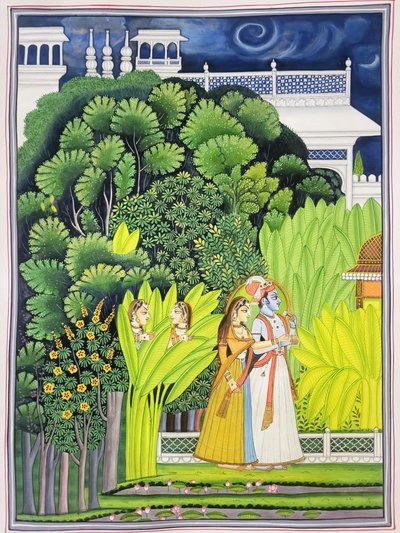 Radha Krishna im mondbeschienenen Garten von IMAGINEERS STUDIO