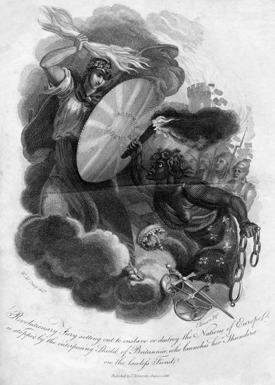 Revolutionäre Wut, die sich aufmacht, die Nationen Europas zu versklaven oder zu zerstören, 1816 von I. Brown